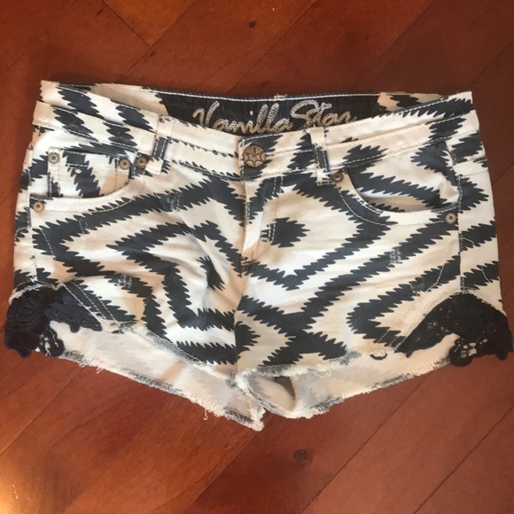 Blue&White Denim Shorts - Picture 1 of 2